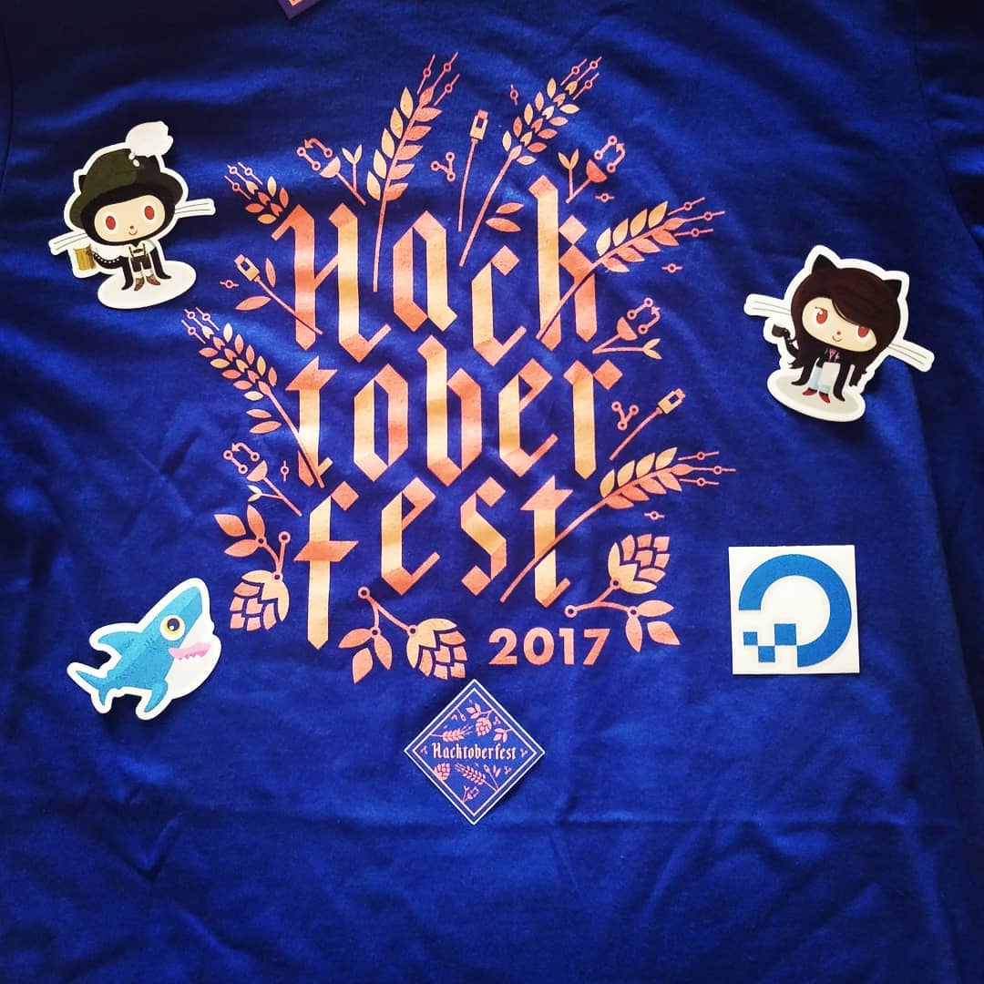 hardik_joshi28's tweet photo. What a great start to 2018, just received my #Hacktoberfest goodies! Thank you @DigitalOcean and @GitHub! Thanks @ladyleet and @tarasm for always inspiring! 😇 #hacktoberfest #hacktoberfest2017 #happyhacking #devswag 😎 https://t.co/yBd9GSiF5I