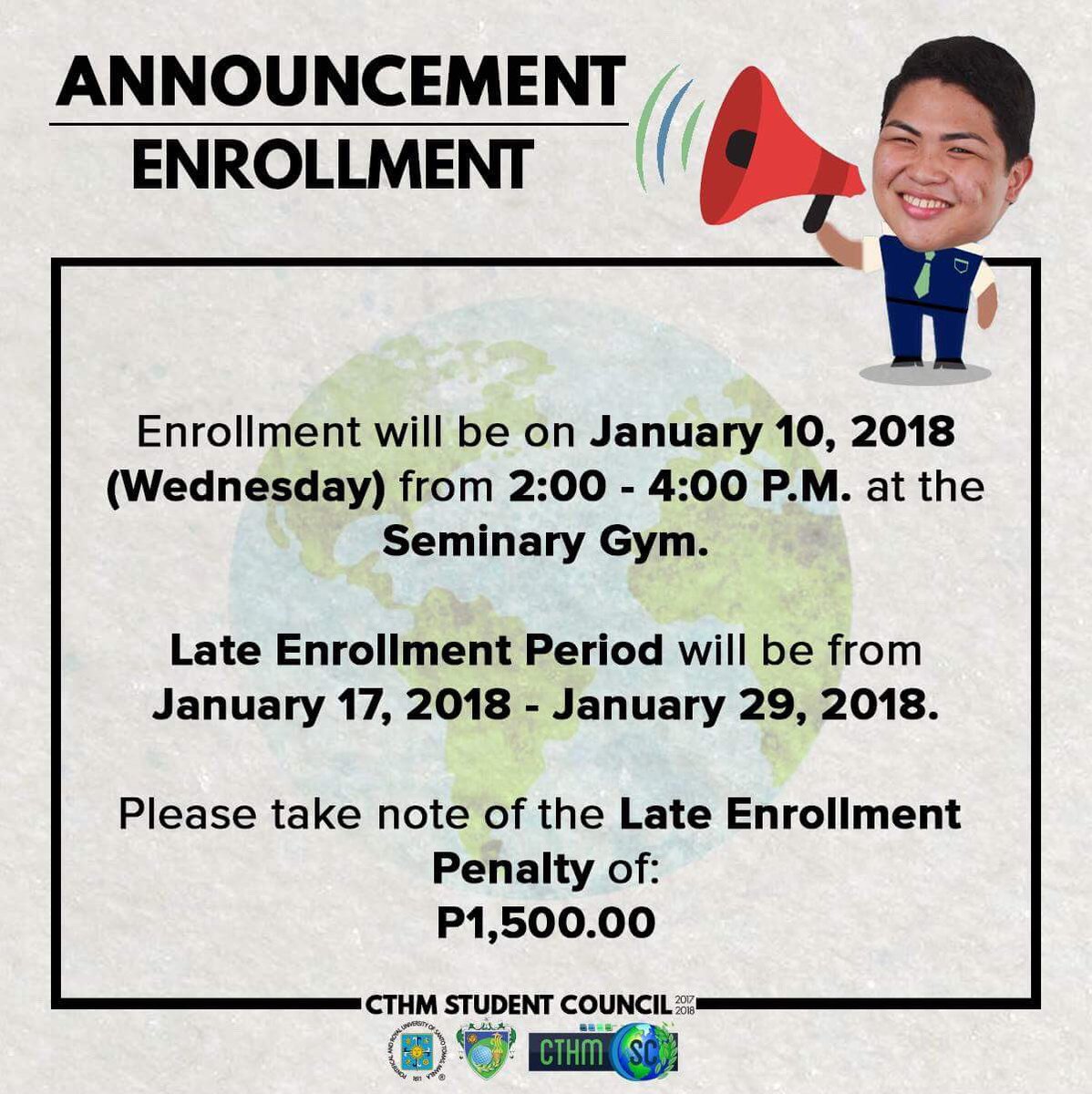 USTCTHMSC's tweet photo. RE: Enrollment. Please be guided accordingly, CTHM! 💙💚 https://t.co/iXOSaxj7PR