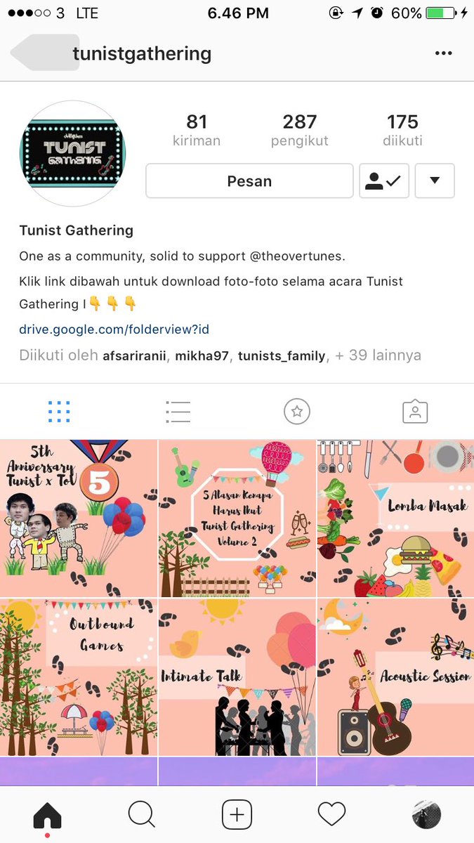 Wah... ada rame-rame apa nih di Instagram-nya Tunist Gathering? Dari pada ketinggalan, langsuk yuk di cek😉