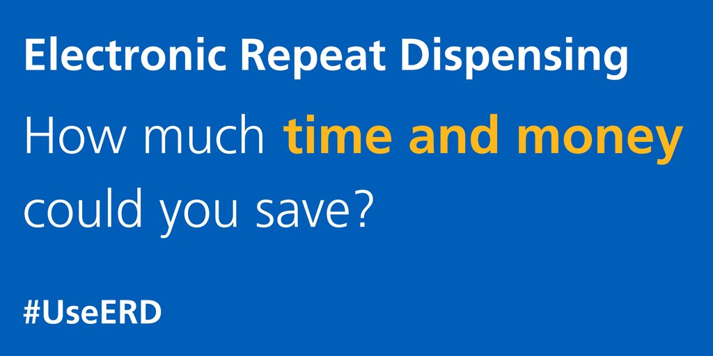 NHSDigital's tweet photo. Are you a #GP or #pharmacist? Take the pressure off this winter with Electronic Repeat Dispensing. See how much time and money you could save: https://t.co/TI9Ju7Gp3O #UseERD https://t.co/ONAa6ipl7g