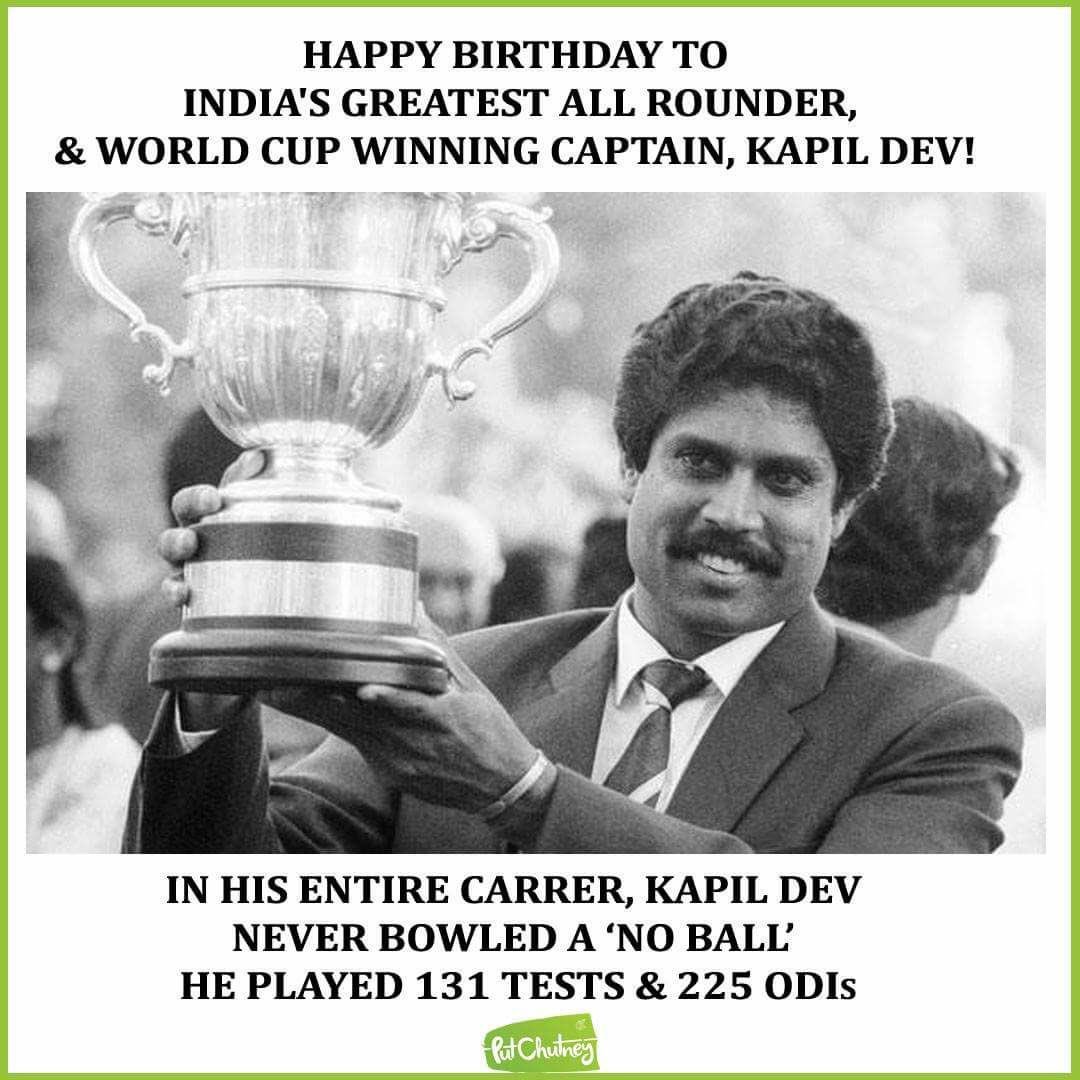 Happy birthday Kapil Dev 