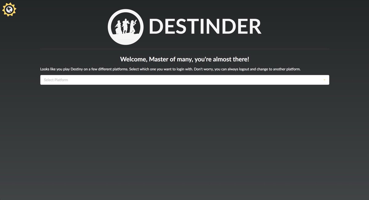 DestinderDotCom's tweet photo. If you have Destiny accounts on multiple systems, we now support a way to choose how you login! https://t.co/HG5pNt0pNu
