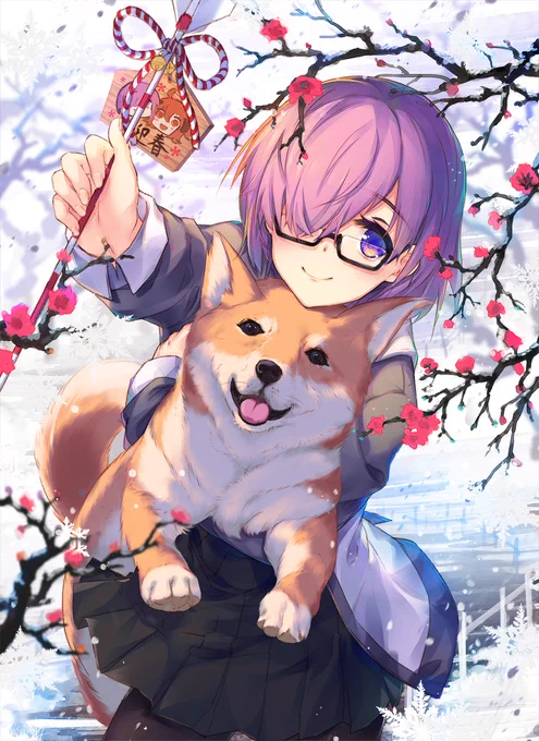 遅くなりました、今年もよろしくお願いします!あけましたおめでとう!#年賀状2018 #FGO 