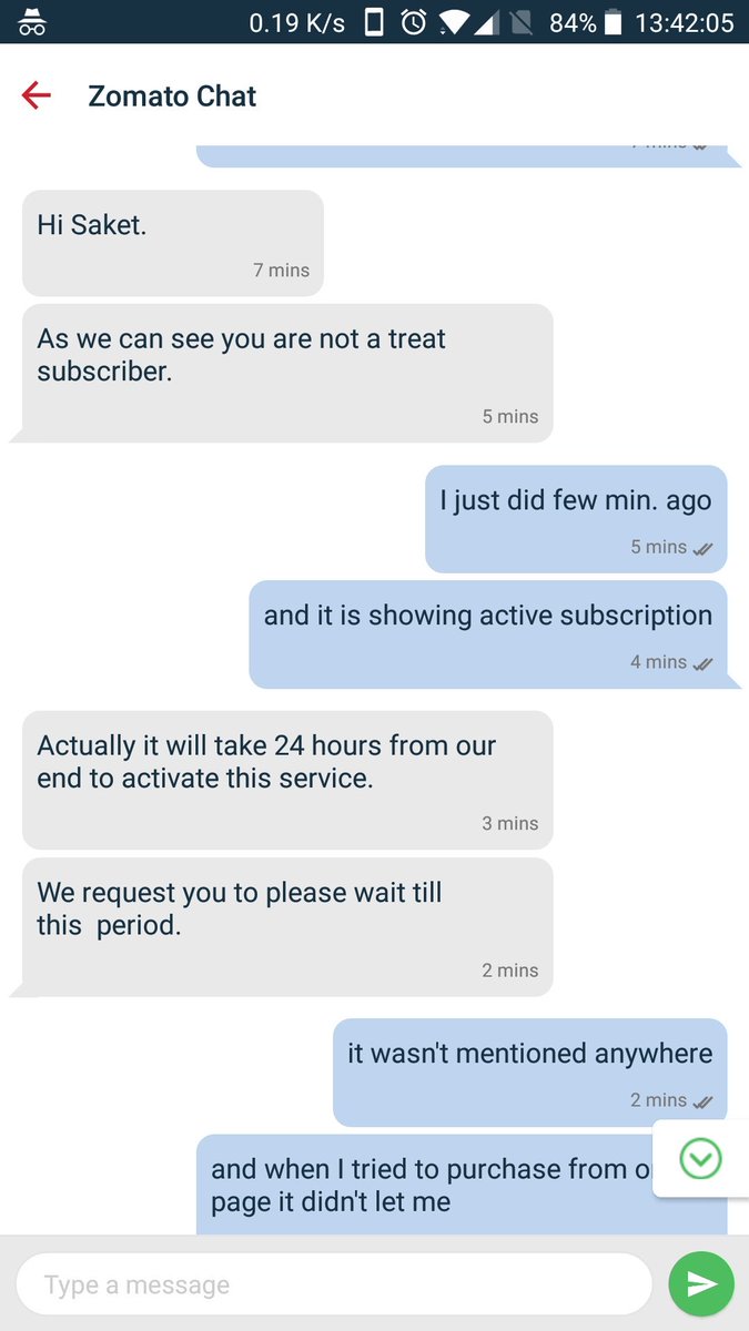 So <a href="/ZomatoIN/">zomato</a>  wants me to wait for 24hrs before I can order my food? Isn't the whole point of <a href="/Zomato/">zomato</a>  is for us to get whatever we want to eat instantly in our home or office?