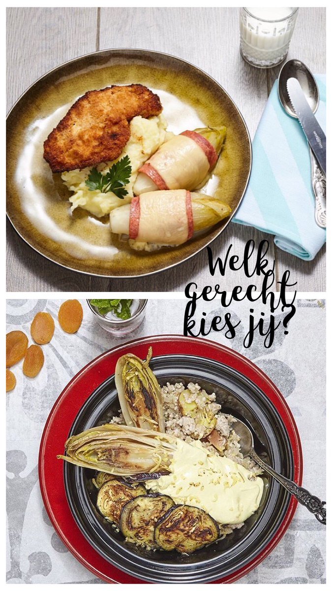 ChefAliNL's tweet image. Zondag dilemma!  Zou jij kiezen voor witlof met een plakje ham en kaas geserveerd met heerlijke puree en een kipschnitzel of ga je liever voor de heerlijke ovenschotel met gehakt en gegratineerde witlof?