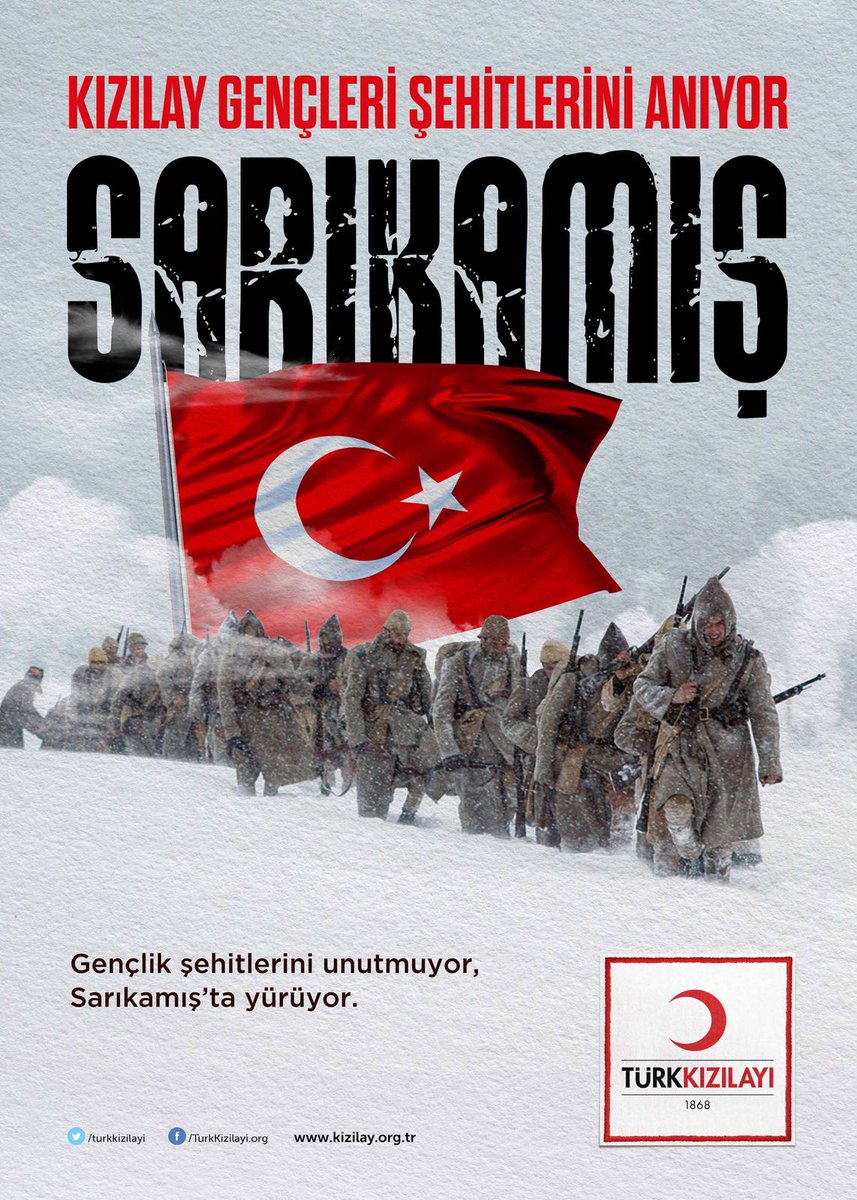Kizilay's tweet photo. Kızılay Gençliği şehitlerini unutmuyor, Sarıkamış'ta yürüyor. #KızılaySarıkamışta #GençKızılay https://t.co/GMPQvxromF