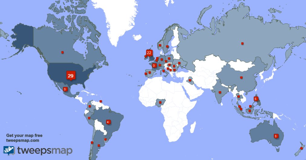 wckdmaIfoy's tweet photo. My followers are in USA(29%), UK.(22%)... Get your map too: https://t.co/yyWO3ojC6d https://t.co/quPIgr6fvn