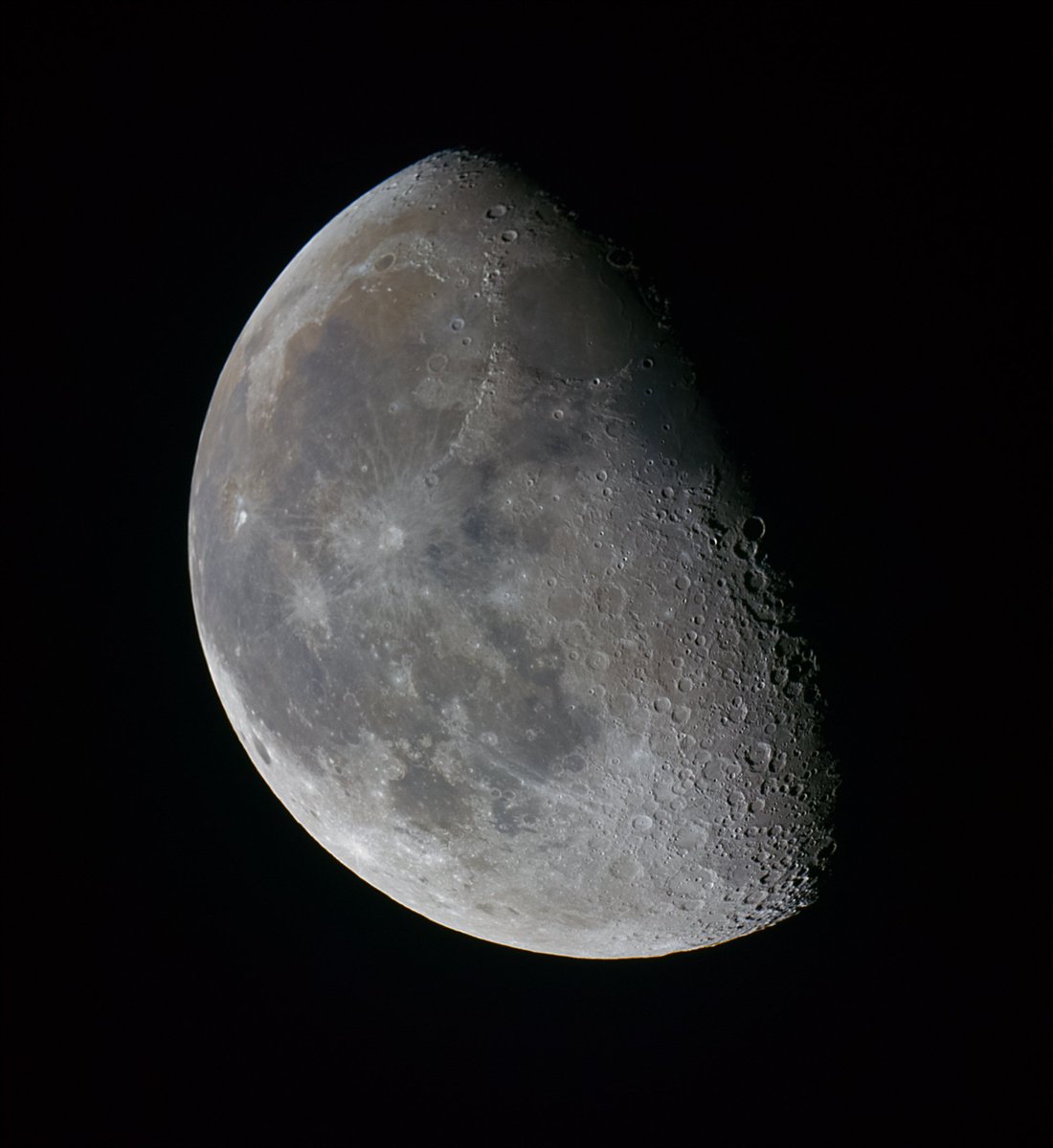 The Moon and Jupiter &amp; Mars at conjunction this morning after the clouds cleared.