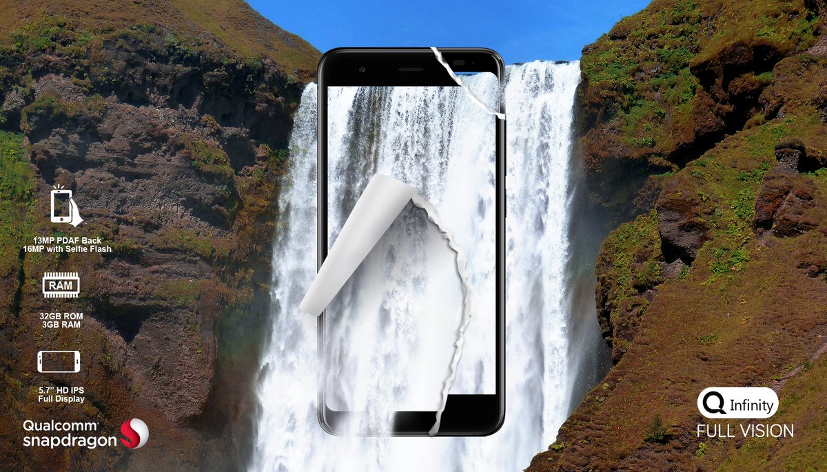 QMobileDigital's tweet photo. Experience 5.7" HD IPS massive screen display display with the #QInfinity's seamless display of 18:9 aspect ratio for a larger-than-life experience. Coming soon! #QMobile https://t.co/cCeyyOCnpf