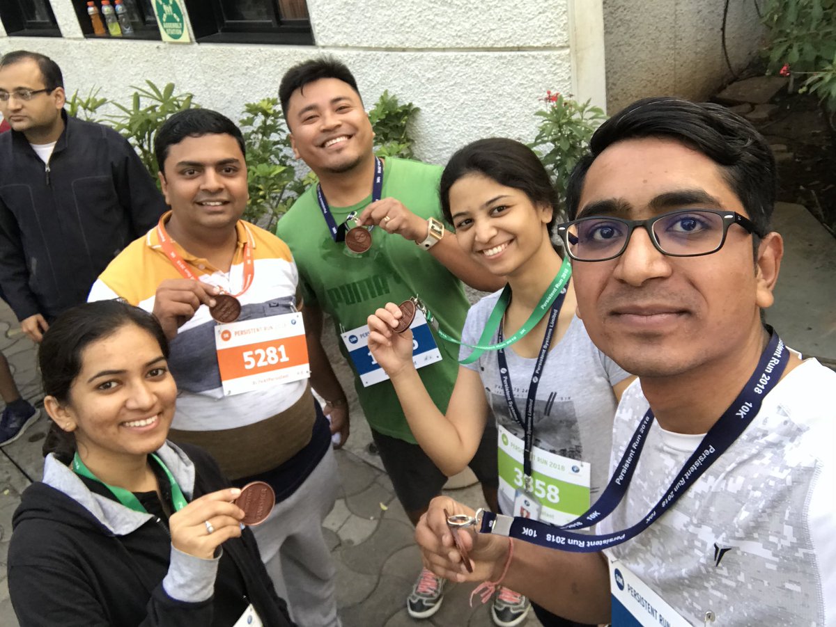 psajan106's tweet photo. My first 10k Marathon. Completed in 1 hr and 20 min .. Thanks to all volunteers.. #PersistentRun2018 #LifeAtPersistent @Persistentsys https://t.co/d9rFYTAPBB