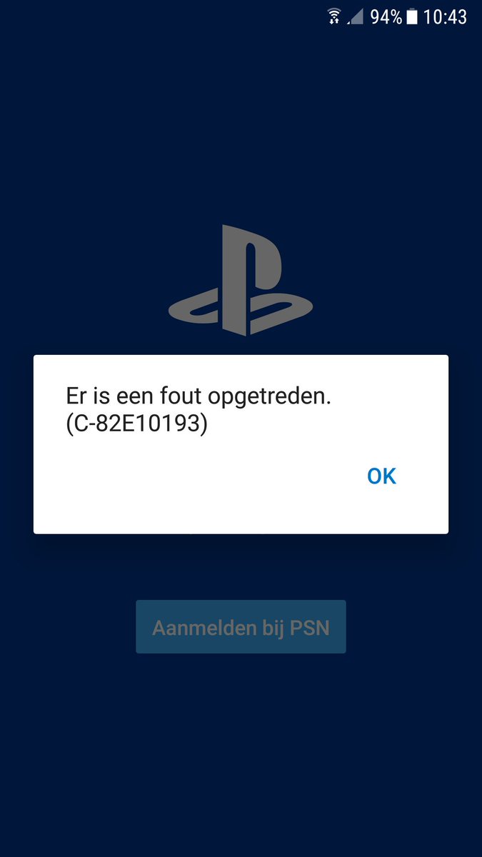 royhutten's tweet photo. @AskPS_UK And this is the error code when i try to acces my PS app on my phone bij the same wifi ip as my ps3... also dont work... https://t.co/rgqGDuRybw