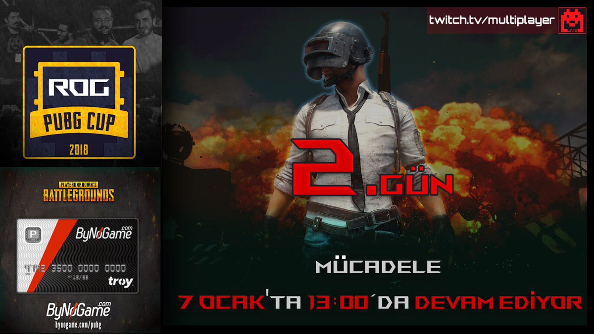 Multiplayer_TV's tweet photo. Finalleri 20 Ocak'ta Chapter VI'da yapılacak olan ve 25.000 TL ödül havuzuna sahip ROG PUBG CUP,  2. mücadelesiyle birazdan Multiplayer Live ekranlarında başlıyor!
@bynogame 

https://t.co/NHqc5JPjat https://t.co/4Hj7zDIPEa