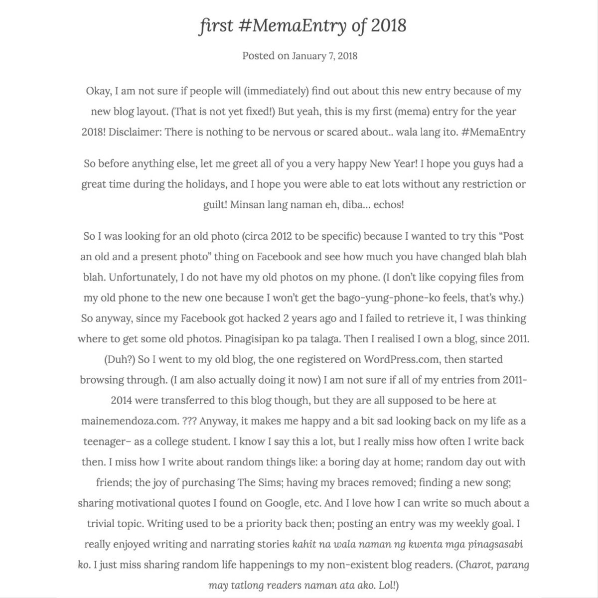 MaineLoversPH's tweet photo. New blog update:
First #MemaEntry of 2018
ππ» https://t.co/UoUNPKJ77w
@mainedcm #MaineMendoza https://t.co/7S51jHSqwF