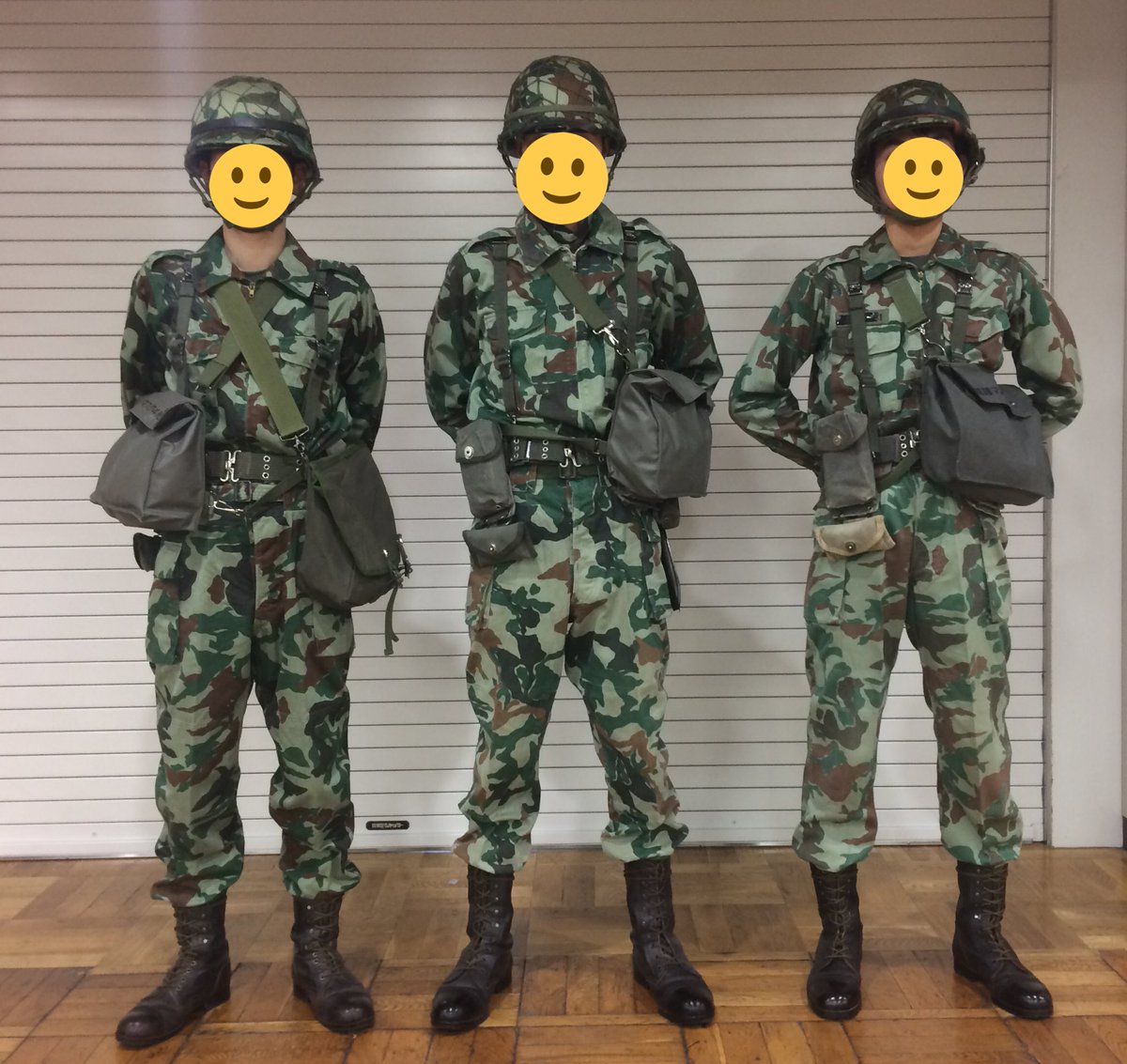 本日は陸上自衛隊、熊笹迷彩併せをしていました。 やっぱり同じ装備で