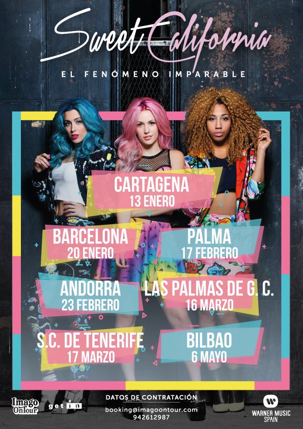 SweetCalifornia's tweet photo. ¡Próximos conciertos! 🎤 

¿En cual nos vemos #sweeties? 🤔😊

Entradas 🎟 
https://t.co/5SRfHRqYfT 

#AyDiosMio https://t.co/X9fNIzSVbN