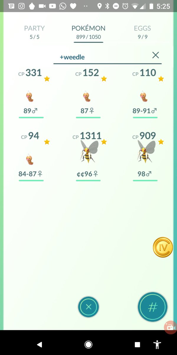 Pok3monMik3's tweet photo. Still in search of the perfect #weedle or #beedrill.... #pokegoals #notracker https://t.co/E8GuEBjxwa