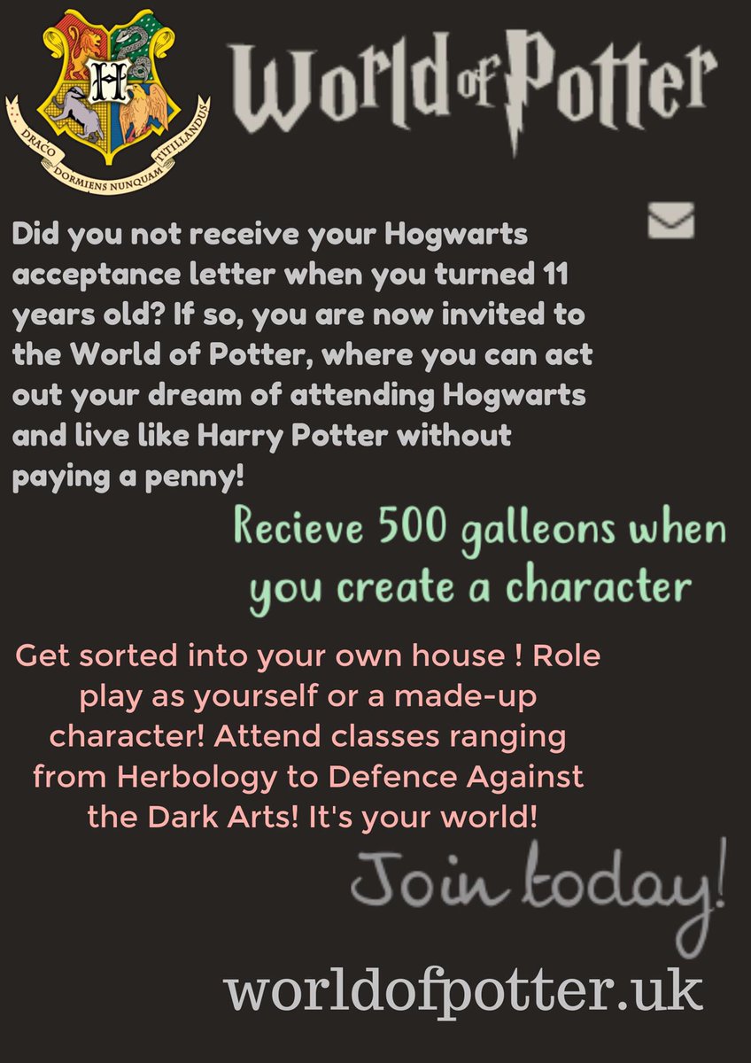 LyaBracken's tweet photo. #HarryPotter #Pottermore #WorldOfPotter #RPG #RolePlay #Promo #Promotion #FantasticBeasts #Slytherin #Hufflepuff #Ravenclaw #Gryffindor #JoinUs #JoinToday https://t.co/ZzMRifsp1E https://t.co/EEkc3Hz7sB