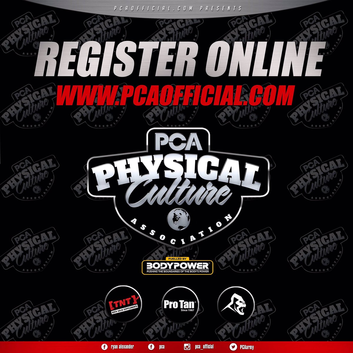 PCAarmy's tweet photo. Register Online for the PCA 
https://t.co/ZT6wWdBt3e

Compete with the UKs largest organisation with over 20 domestic events in 2018 

#pcaarmy #instafit #fit #trainhard #socialenvy #strength #focus #body #sweat #ukbff #cardio #bodybuilding #grind #dedication #ifbb https://t.co/m4W74ewm3k