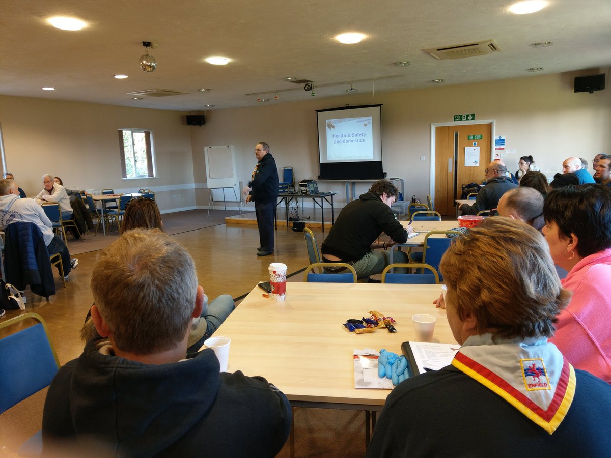 enfieldscouts's tweet photo. Great start to our district kick-start event! So far 1 woodbadge presented, an inspiring presentation from @glnjambo about the start of their exciting journey and a really insightful presentation on working with challenging behaviour. 

#scouting4all #iscout  @GLNScouts https://t.co/W6wkrBDH5g