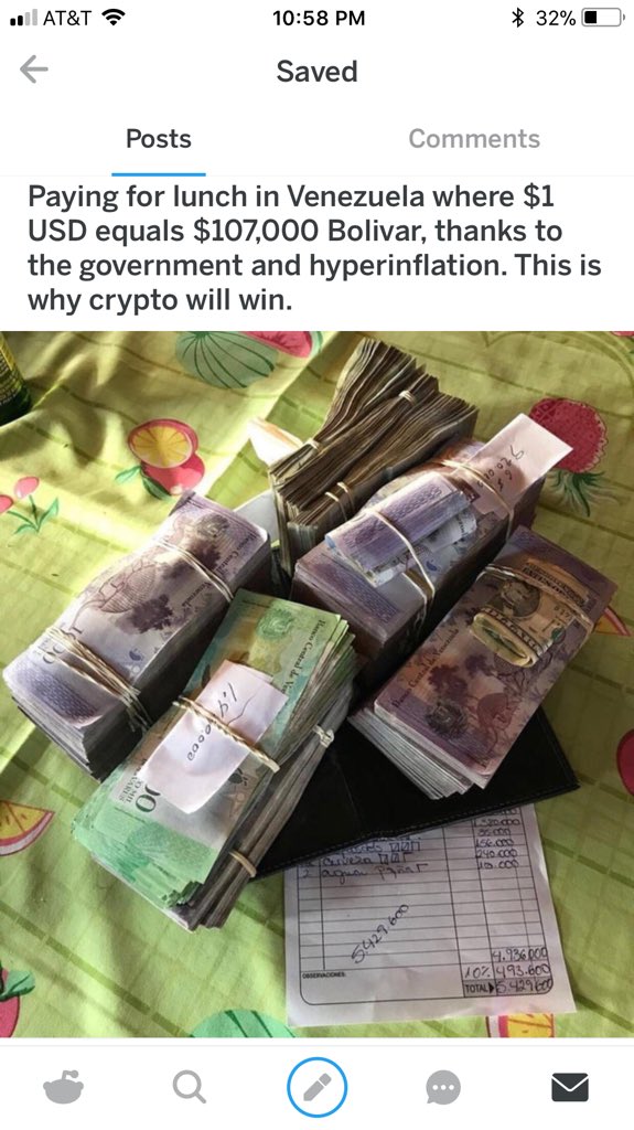 EthereumRising's tweet photo. @JJ_Connell Ask the people of Venezuela how they like their nearly limitless supply of currency https://t.co/3hFrcBkFmk