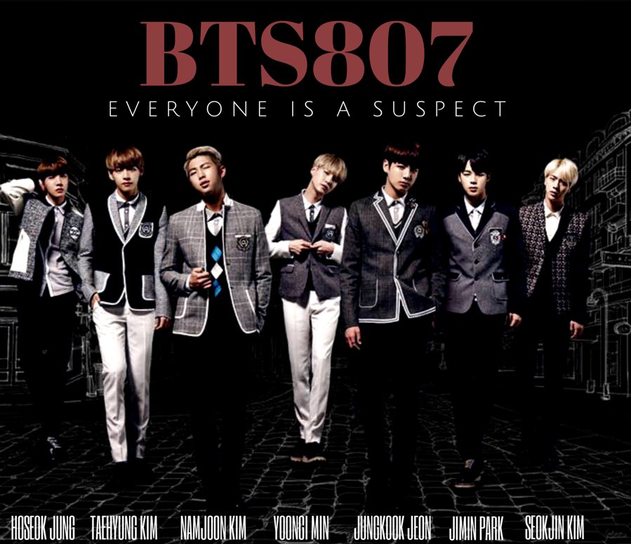 BTS807's tweet photo. Welcome to BTS807 
[murder mystery au] https://t.co/tPmaD4HKvo