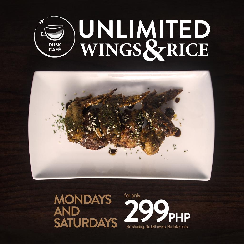 DuskCafe's tweet photo. Kung wala pa sa New Year's Resolutions mo ang magpapayat, make sure to drop by our UNLI WINGS 🍴🍴

Click on the link for more details!
https://t.co/zHCOyS375R https://t.co/h6oIorBrXZ
