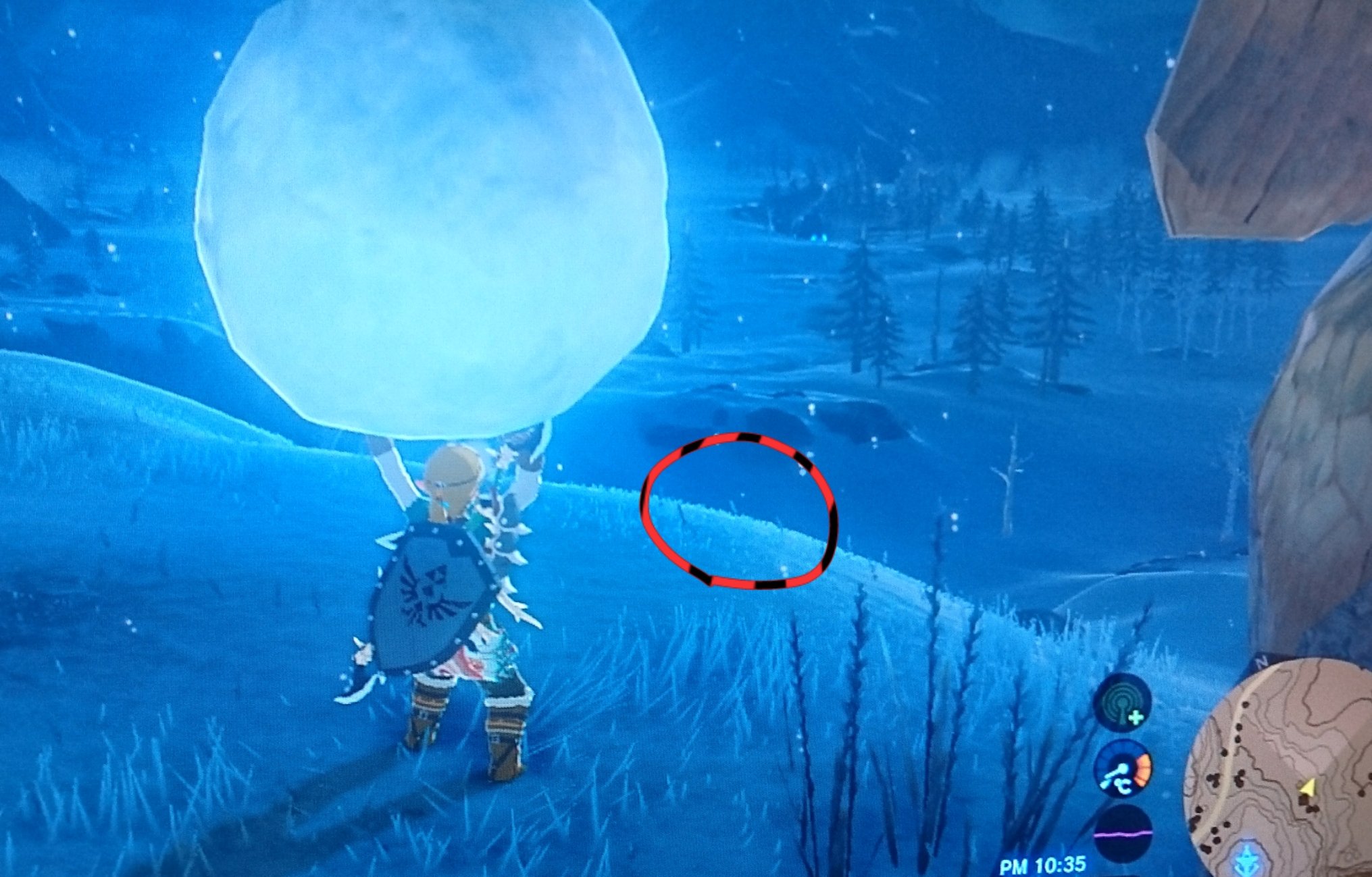 Shigetora Ii Al Twitter 雪玉ボーリングのコツ 1枚目 大体の立ち位置 2枚目 雪玉を赤丸当たりに投げる ゼルダの伝説 ブレスオブザワイルド 雪玉ボーリング 金策 リンクの金策 T Co Ncw24tatr8 Twitter