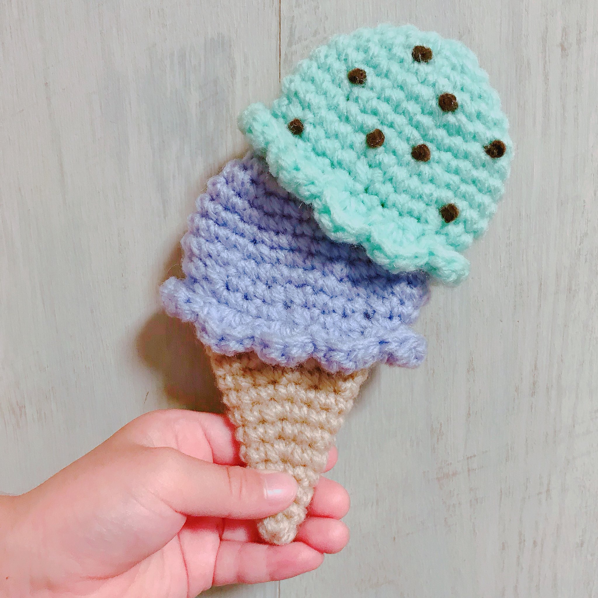 かぎ針編み アイス モチーフ