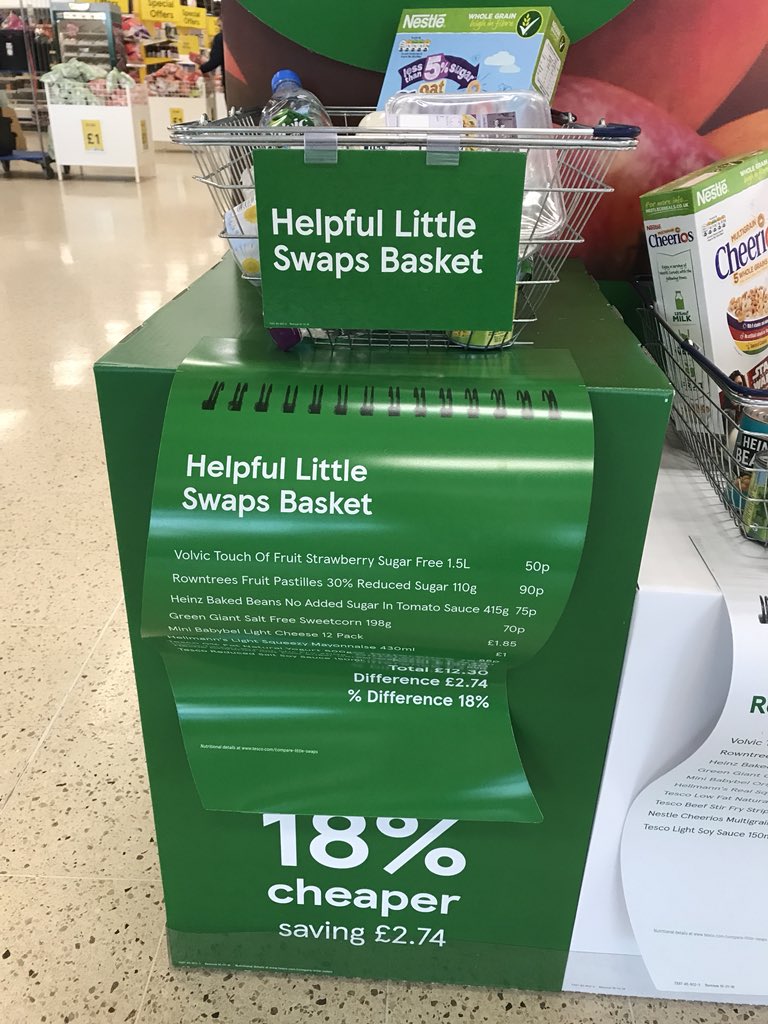MrsMcElhaneyMGS's tweet photo. Looks like @Tesco are at it again! Excellent work being done to promote food swaps and healthier eating 👏🏼👏🏼 #GOTesco #takeabow https://t.co/vSQIQFPfCk