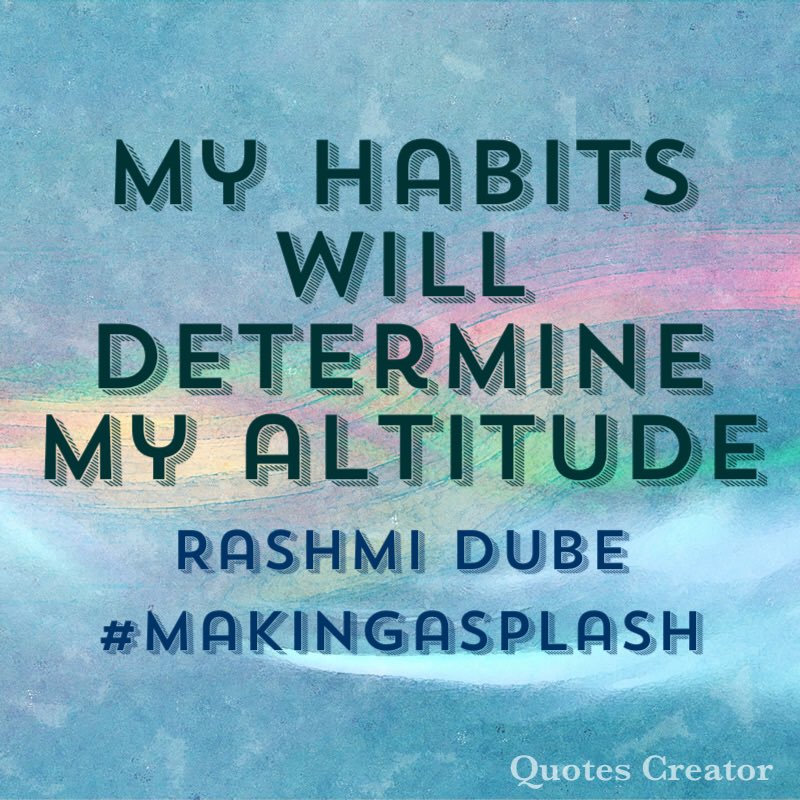 RashmiDube's tweet photo. Business life: personal life. Make a plan create small steps that form a habit to reach the height that you seek. #businesswomen #lawyer #writer #advocateforothers #SundayQuote #MakingaSplash https://t.co/yYex4REmAU