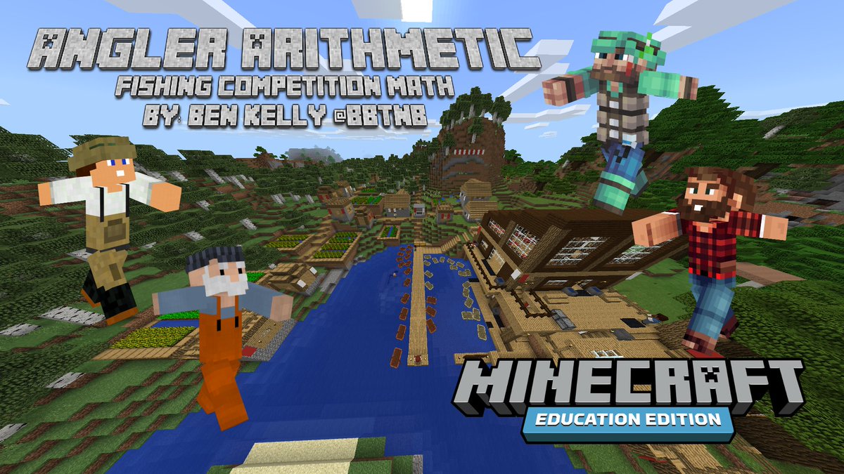 BBTNB's tweet photo. My 3rd #MinecraftEDU lesson of 2018 (in just a week) is "Angler Arithmetic" A Fishing Competition &amp; Lodge is an engaging way to teach Addition, Integers &amp; even Algebra! Three different lakes! Submitting today! #EdTech #MIEExpert #STEM #Fishing #K12 #GBL #GamifyMath #PBL #Mathchat https://t.co/uK9pQ7Jihd
