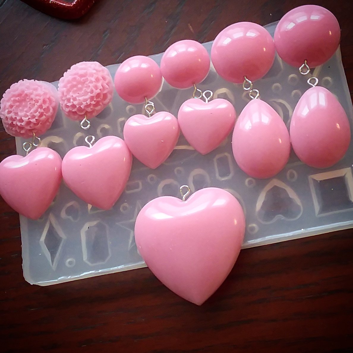 #resin #handmadejewelry #resinearrings Used my weekend off to create cool pieces. Almost finished.