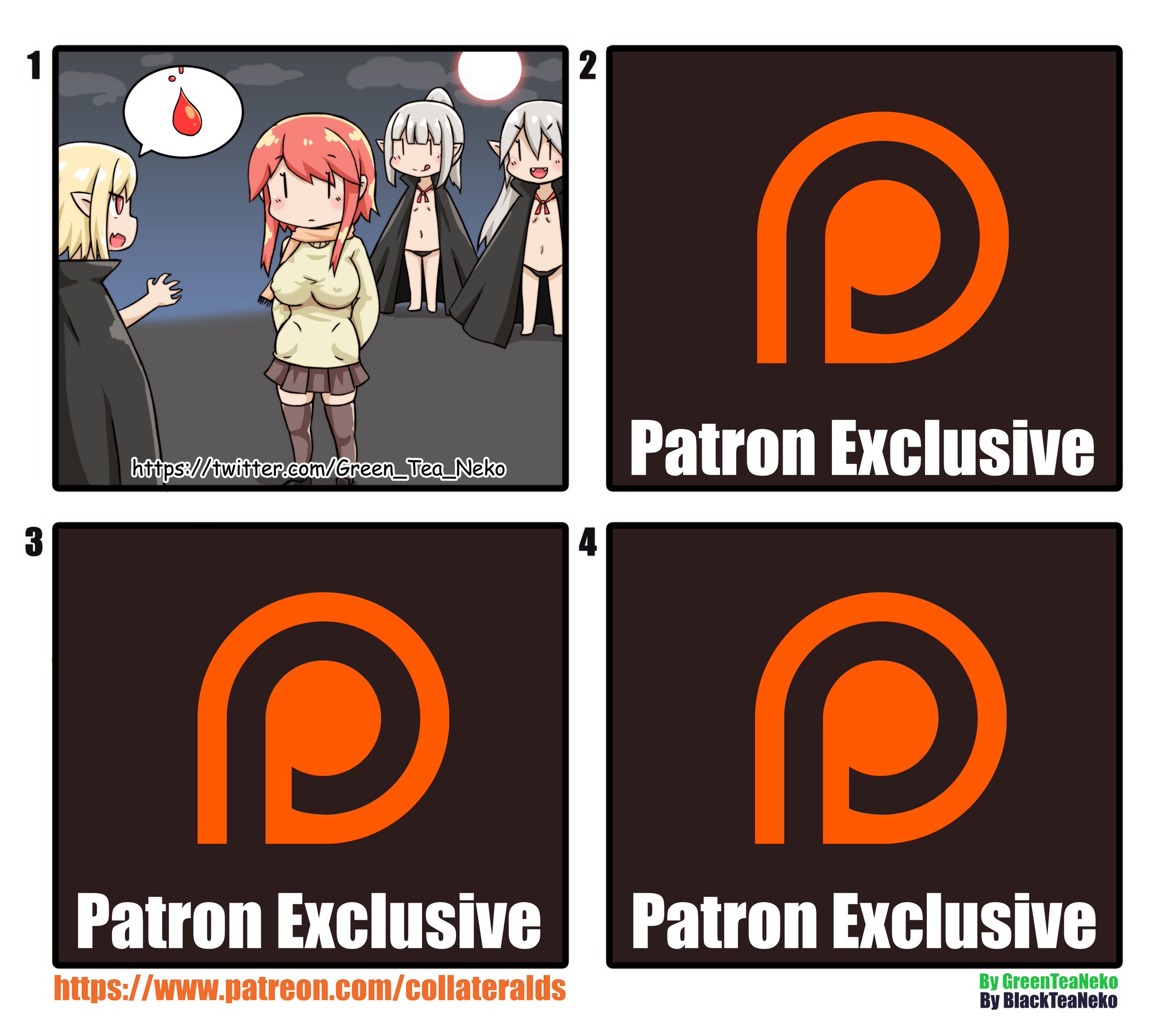 Greenteaneko モンガール４コマ229 勇者 聖剣と吸血鬼mongirl 4koma 229 Hero Holy Sword And Vampires 魔物娘4格漫画229 勇者 圣剑和吸血鬼uncensored T Co C74ypxz0mz T Co Hawfcuz6hh