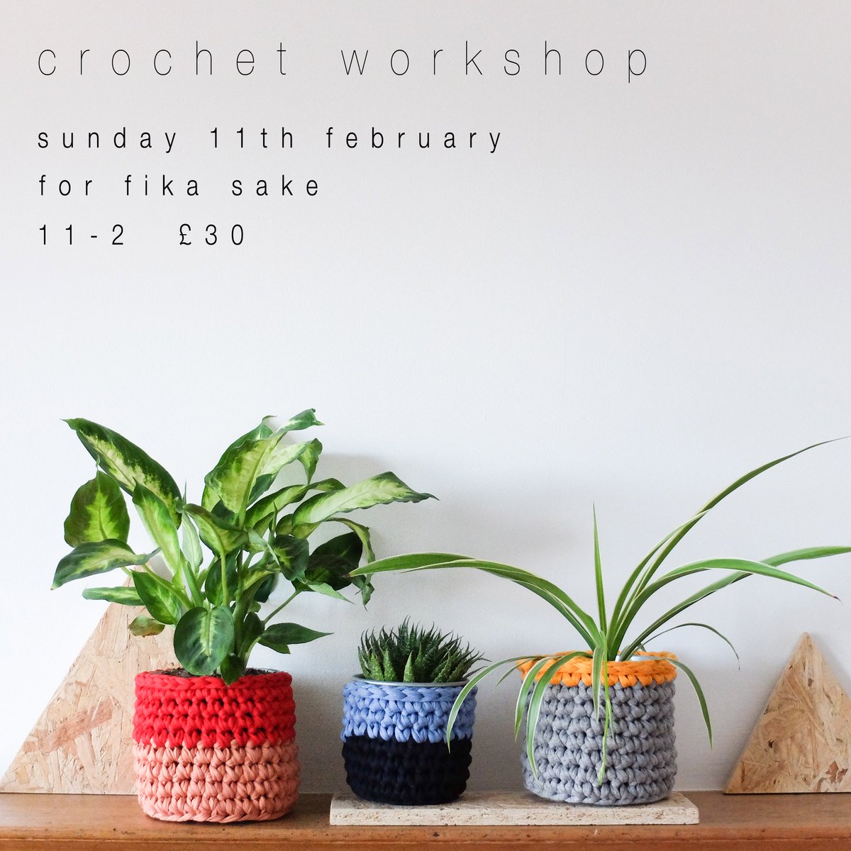Crochet Workshop Alert! <a href="/emilysianhart/">Emily Siân Hart</a> is hosting another amazing basket making class here at FFS on the 11th of Feb! £30pp, 11-2pm, materials included! Get in touch to book!