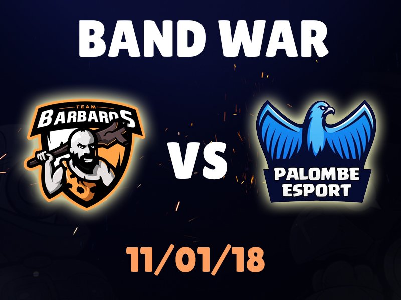 teambarbarosgg's tweet photo. Notre prochaine Band War est annoncée. Rendez-vous jeudi 11/01 pour un combat amical contre @Palombe_eSport ... Arriverons-nous à enchaîner une deuxième victoire ? ✊ #wearebarbaros https://t.co/5Ir6mmSBeP