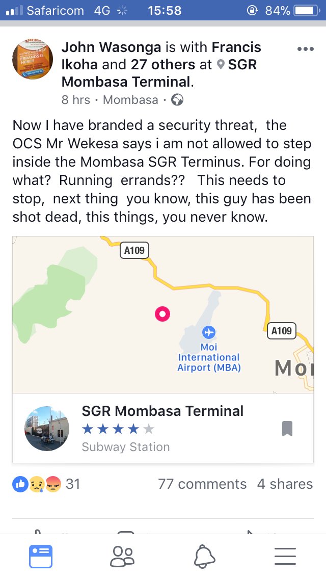 Mombasa SGR terminus OCS has branded <a href="/johnwasonga/">john wasonga</a> a security threat and banned him from accessing the terminus. John runs an errand company