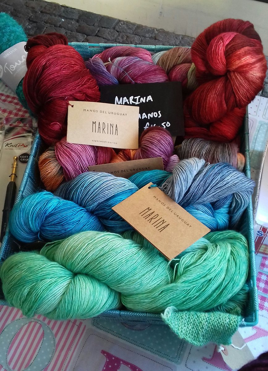 Beautiful yarns from Knitting Needle Lane @knitting_lane in Cambridge Market until 4pm today
