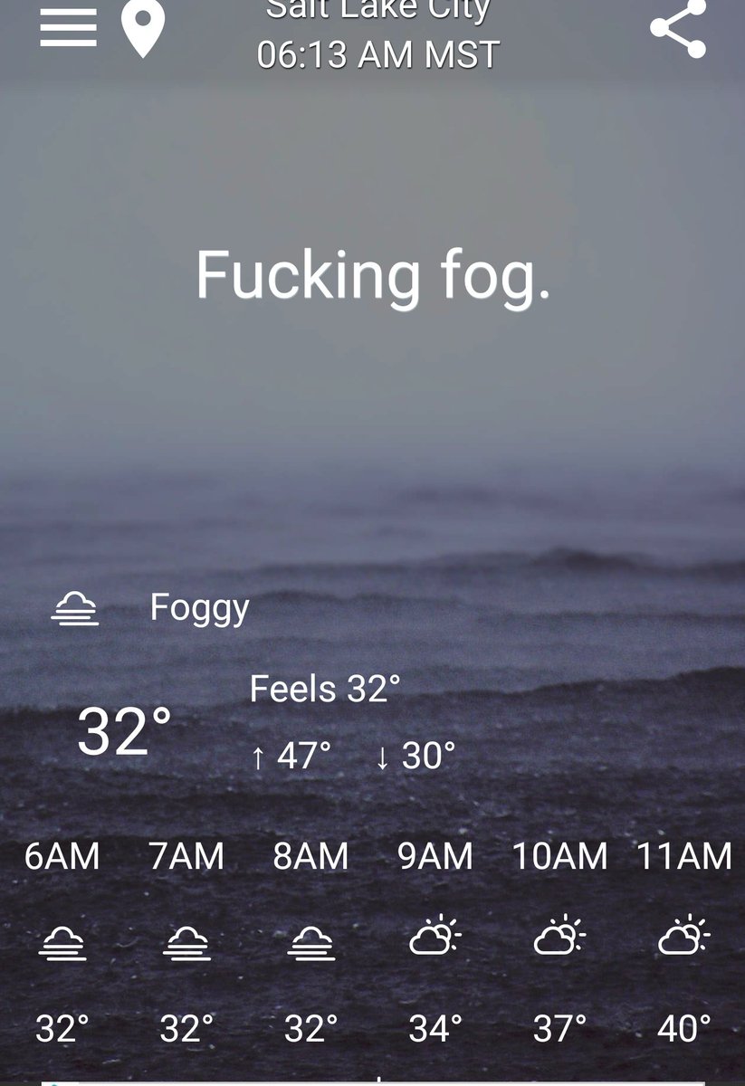 SLCInversion's tweet image. Hey, at least it's not haze. Am I right?

Good morning Salt Lake-ers!
#slcinversion #Utah #WinterIsHere