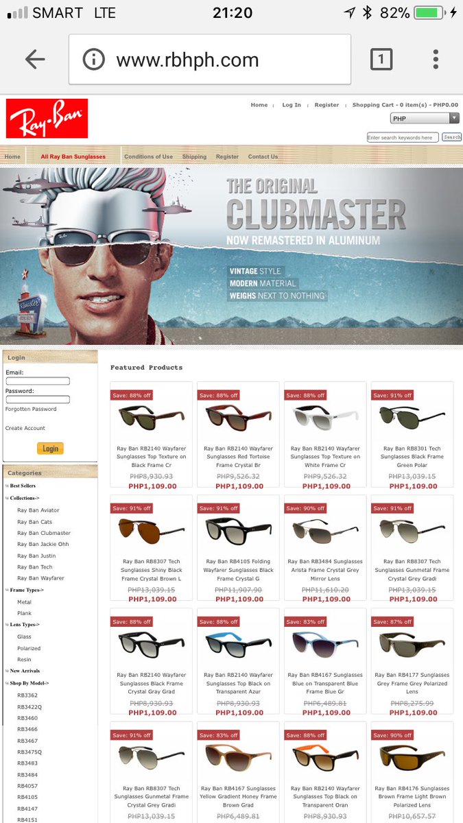 what is the official ray ban website