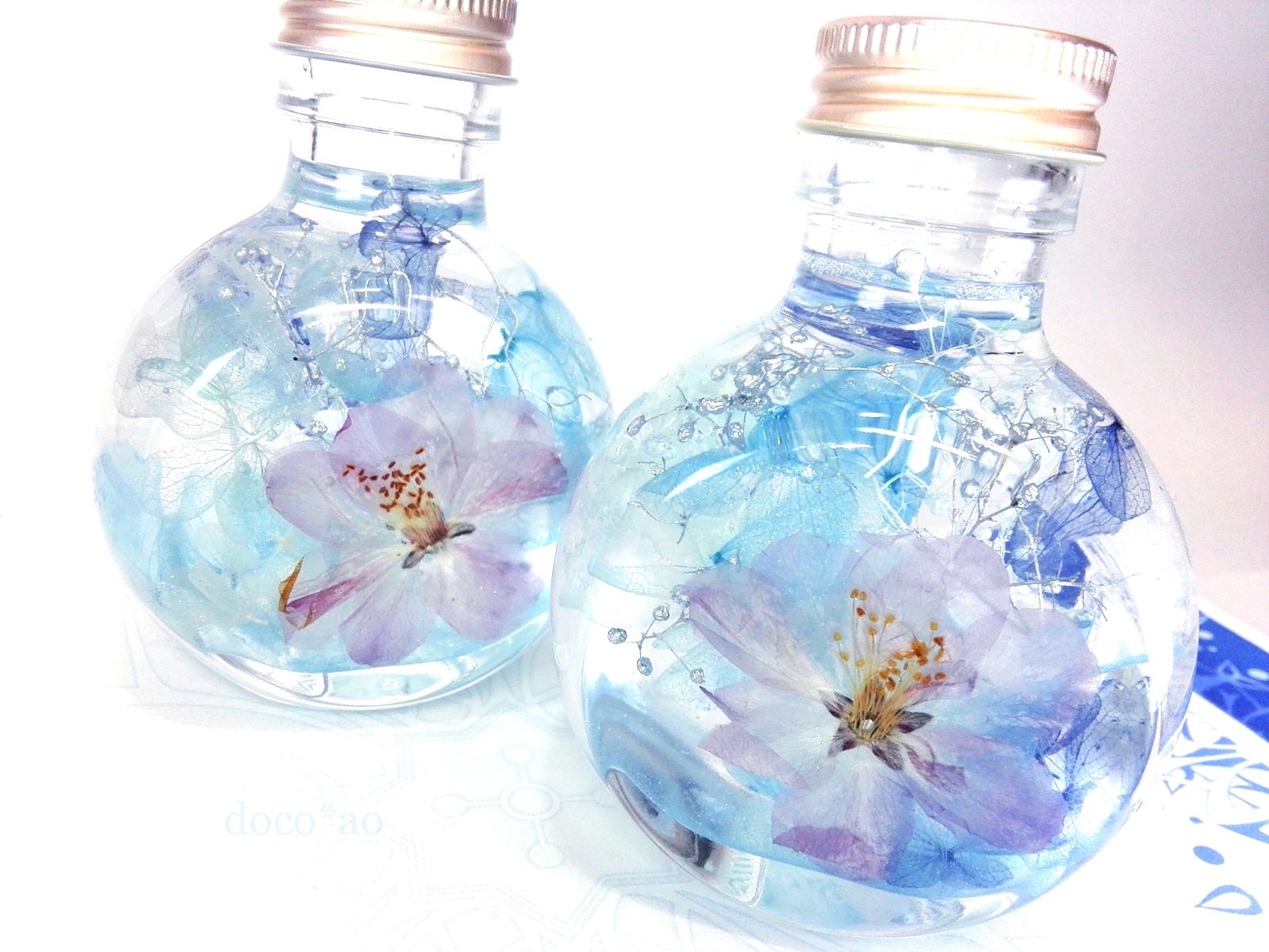 Doco Ao A Twitteren 桜のハーバリウム ピンクに続き水色でも桜標本制作しました 水に桜が沈んでいるイメージです こちらも1 14の アルトヴァリエ 3号館gｰ13 へ持参します Artevarie T Co 6mfh6uudf7 Twitter