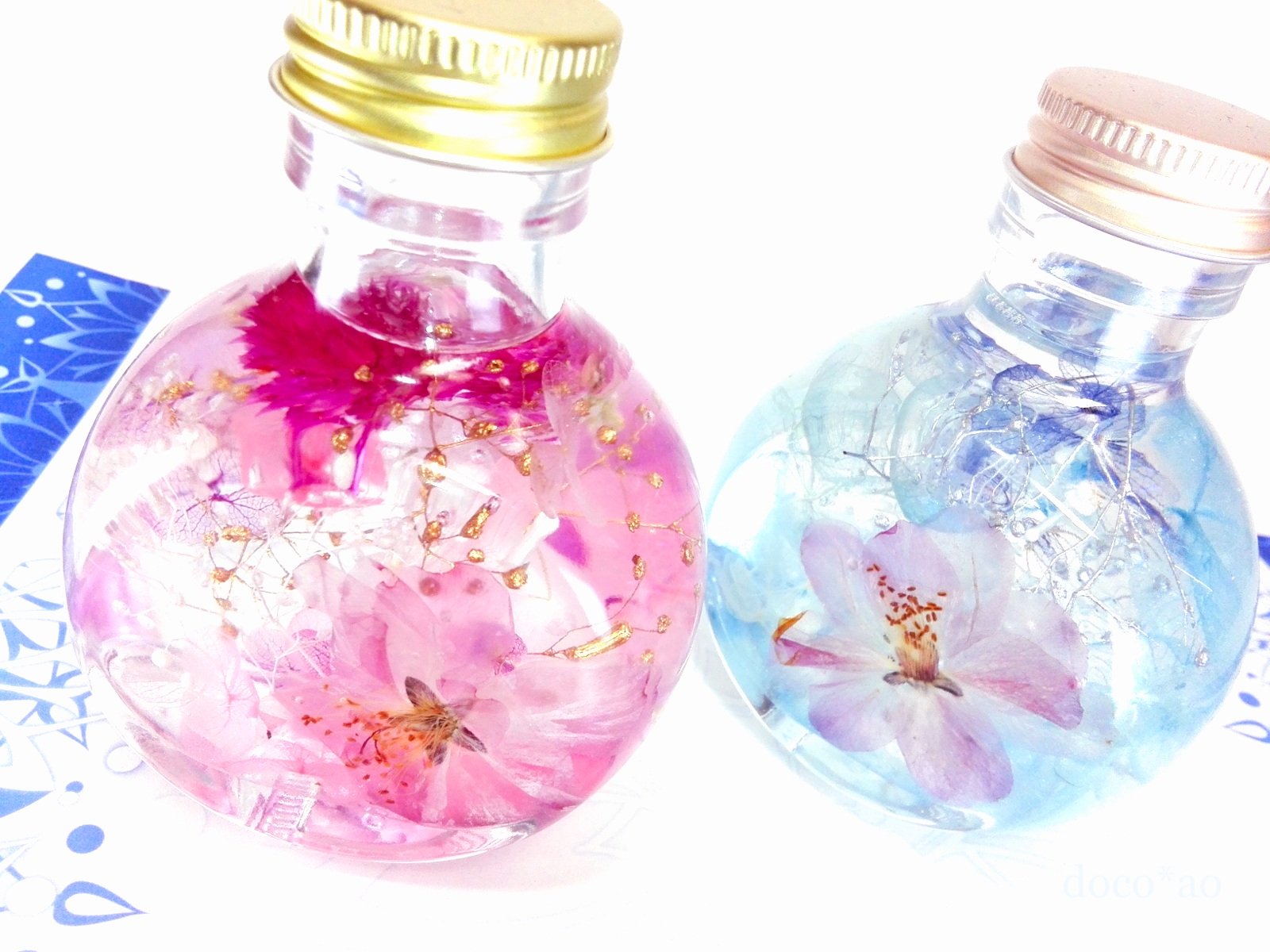 Doco Ao A Twitteren 桜のハーバリウム ピンクに続き水色でも桜標本制作しました 水に桜が沈んでいるイメージです こちらも1 14の アルトヴァリエ 3号館gｰ13 へ持参します Artevarie T Co 6mfh6uudf7 Twitter