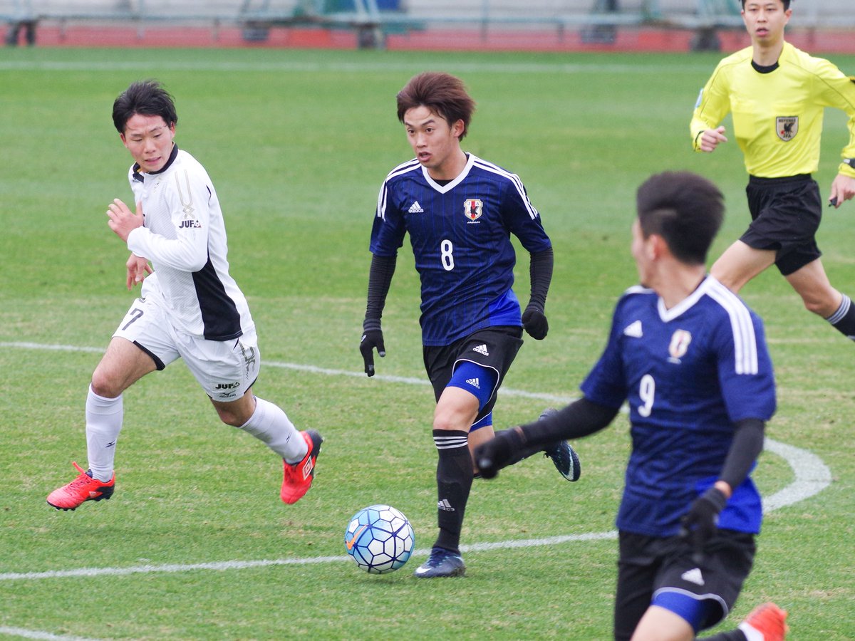 しぶち 18 01 05 U 21日本代表vs全日本大学選抜tm 神谷優太 愛媛fc 森島司 サンフレッチェ広島 U21日本代表