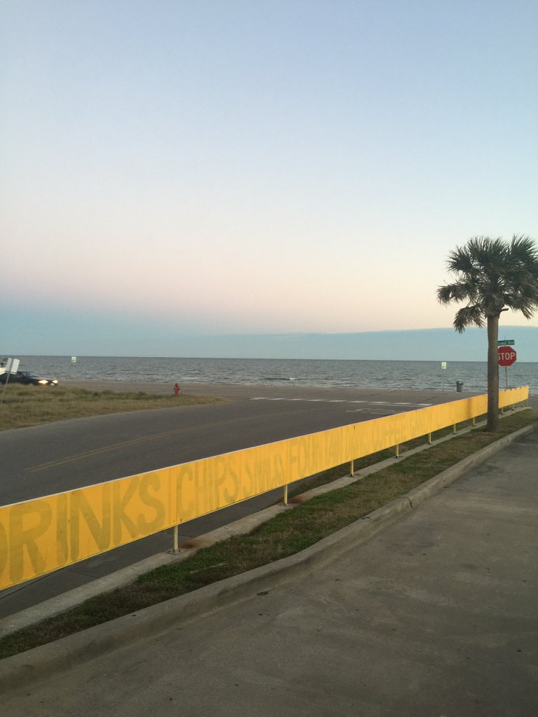 Our view at dinner. I love the beach in Winter.