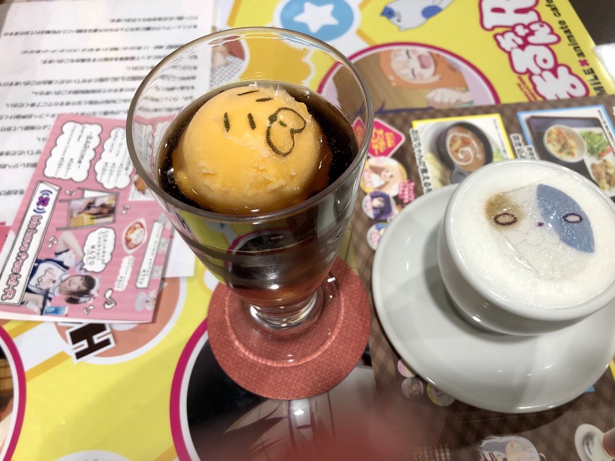 Marina それから秋葉原アニメイトカフェのコラボカフェ ﾉw 10日まででぎりぎり行けた 店内可愛かったし限定グッズや名前ステッカー作れます ᵕᴗᵕ うまるちゃんカフェ アニメイトカフェ 干物妹うまるちゃん