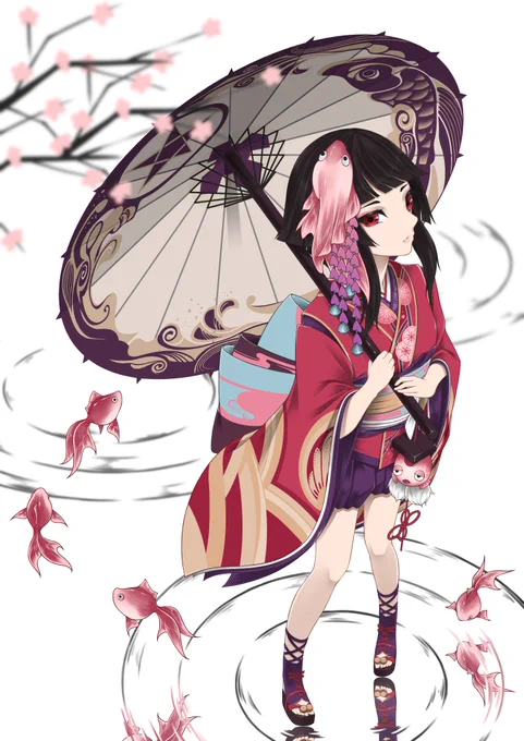 今年初描きの神楽ちゃん～!#陰陽師 #陰陽師JP 