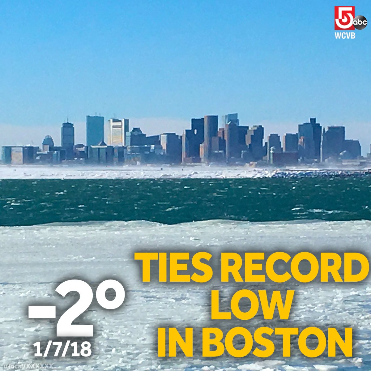 WCVB's tweet photo. It hasn't been this cold in Boston on this day in over 100 years! #wcvb https://t.co/IuiYUTaskQ