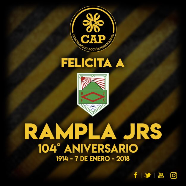 Saludamos a <a href="/RamplaJuniorsFC/">Rampla Jrs.</a> en su 104º aniversario.