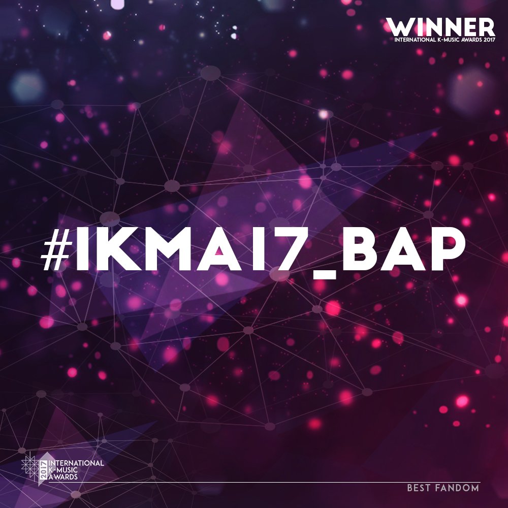 Vote4BAP's tweet photo. [☆] Big congratulations to BAP and Babyz fandom for winning 3 awards in I.K.M.A 2017. 
🌌 Best Male Group - BAP 
🌌 Best Hiphop - Yongguk
🌌 Best fandom - Babyz 
Thank you to all fans who worked hard to vote. 💪🏼💕 
https://t.co/UAERCWQ97g https://t.co/XZ5eqxXI8d