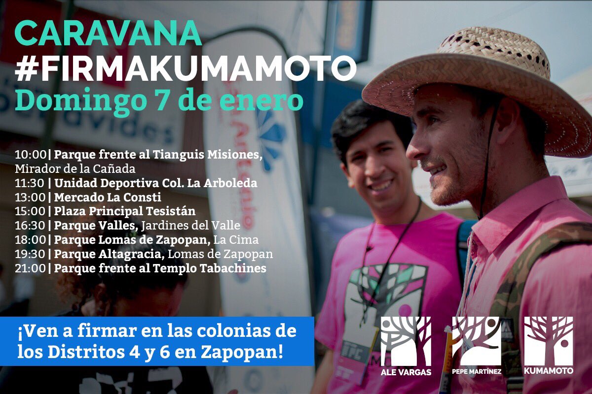 EquipoDeKuma's tweet photo. Parroquia de Ntra Sra de las Victorias 2-8; Chedraui Colon 7-9; Jardín, San Sebastián de Analco 4-8pm; 

Además de los puntos de nuestra Caravana #FirmaKumamoto ⬇️

¿Dónde te vemos? https://t.co/LfktNiILDg