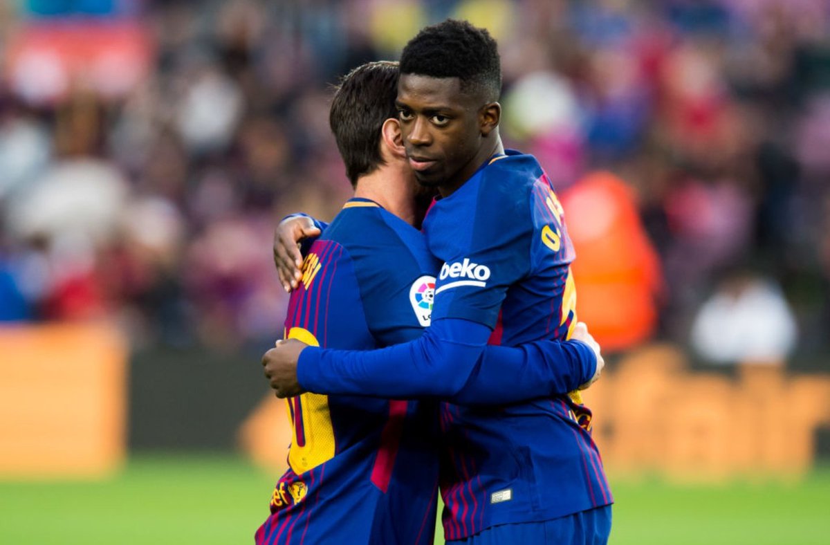 WeAreMessi's tweet photo. Messi x Dembele https://t.co/PyI9xSVZqS